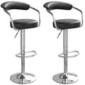 Broadway - Modern PU Leather Barstool - Black (set of 2)