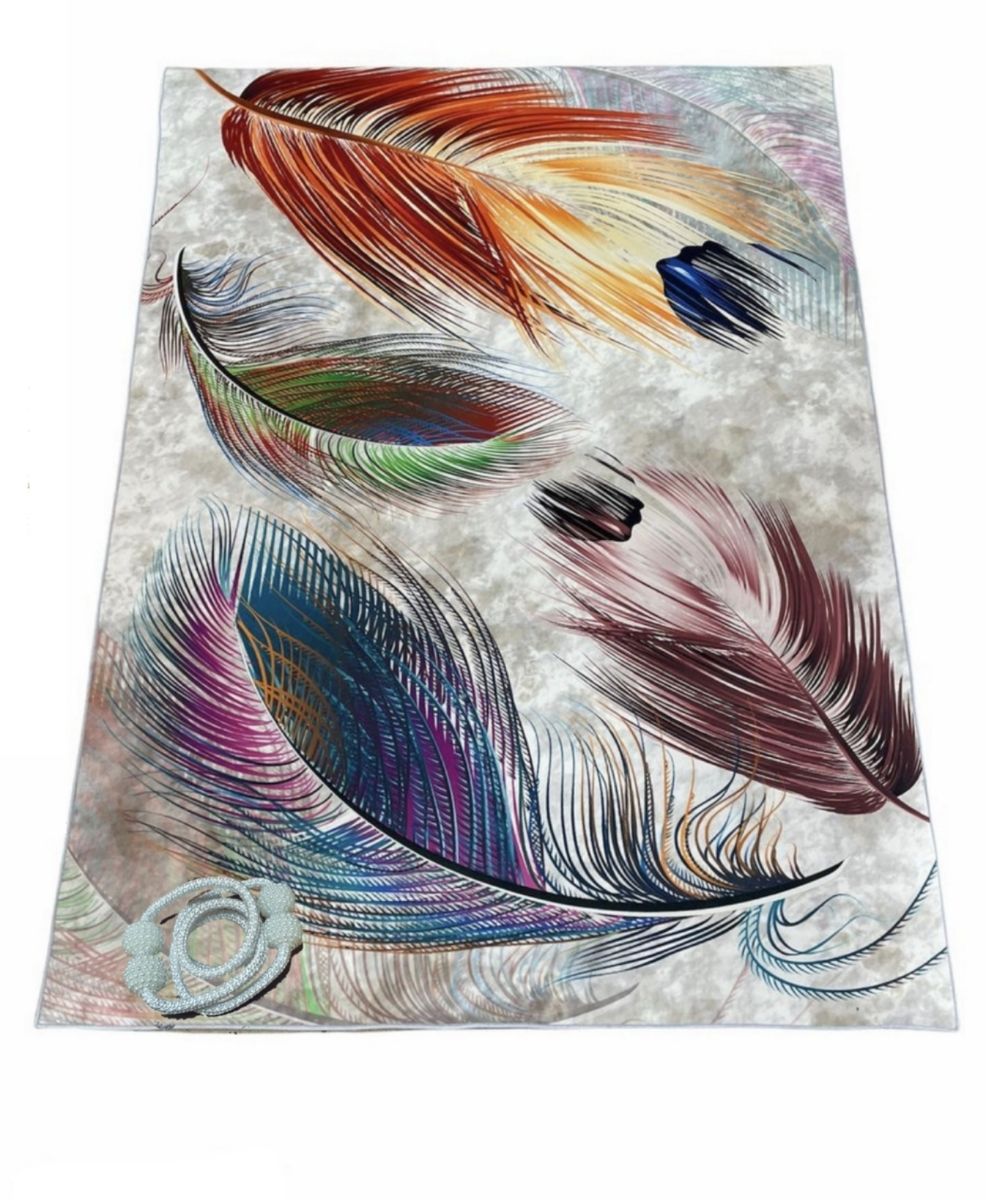 200cm by 150cm - Modern 3D Design Area 23 Rug & Complementary IYWA Tieback