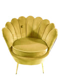 Tulip Sofa Chair Gold Legs - Mustard