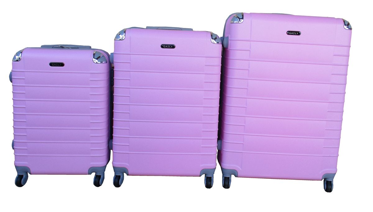 3 Piece Holiday Luggage Set - 30 inch - Light Pink