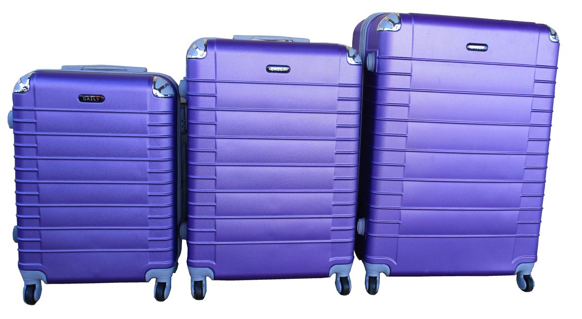 3 Piece Holiday Luggage Set - 30 inch - Purple