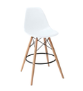 Modern Armless Counter / Bar Chair - White