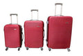 3 Piece Hard Outer Shell Luggage Set - Red