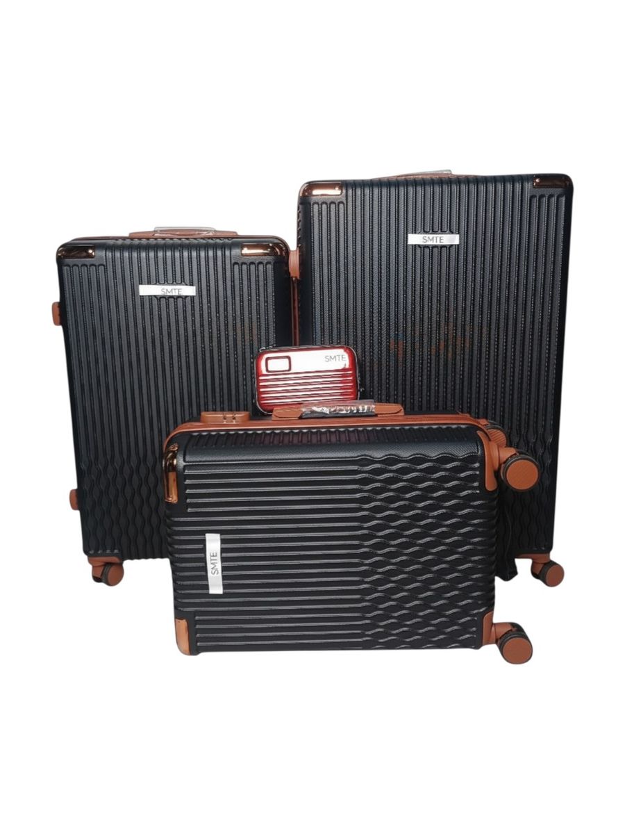SMTE Galaxy 4 Piece Hardshell Suitcase Set - Cosmic Nebula Travel Luggage