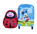 Disney Mickey Mouse Kids Suitcase & Red Ladybug Backpack Set - Travel Combo