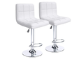 Ronin Faux Leather Swivel Bar Stool - Set of 2 - White