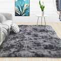 Mix Dark Grey Fluffy Rugs