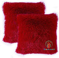 Soft Fluffy Pillow cover Set - Red