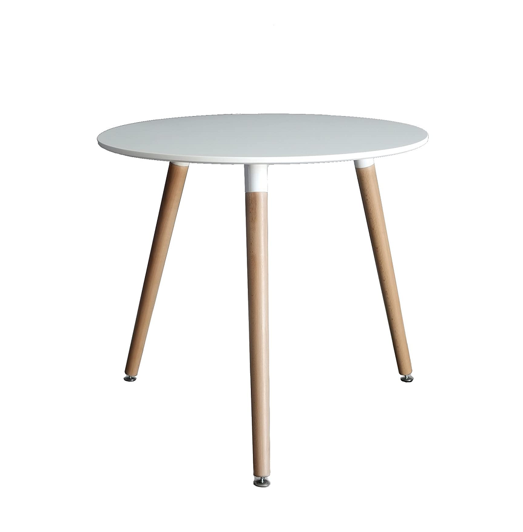Modern Style Table Wood Leg Dining Table - 80cm Round