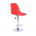 Chic Bucket Seat Bar Stool - Red
