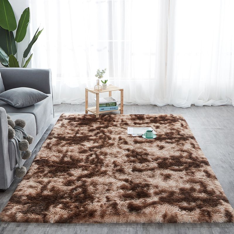 Light Rug Fluffy Carpet - Dark Brown