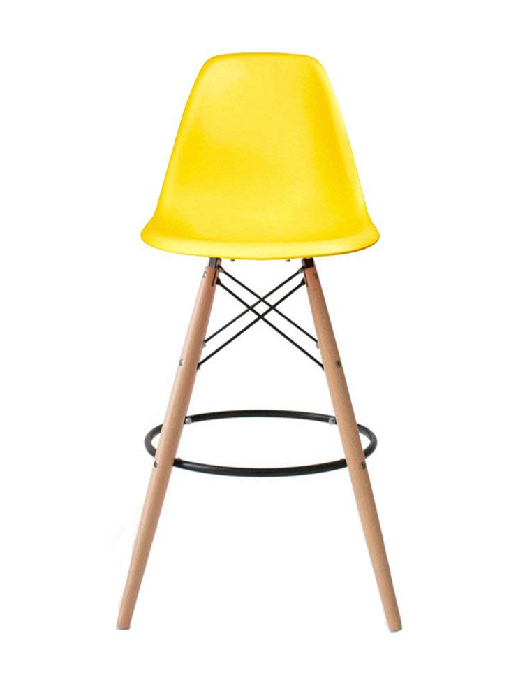 Modern Armless Counter / Bar Chair - Yellow