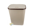 Two Tone Reed Weave Laundry Basket with Hinge Lid & SMTE Pegs - Cream