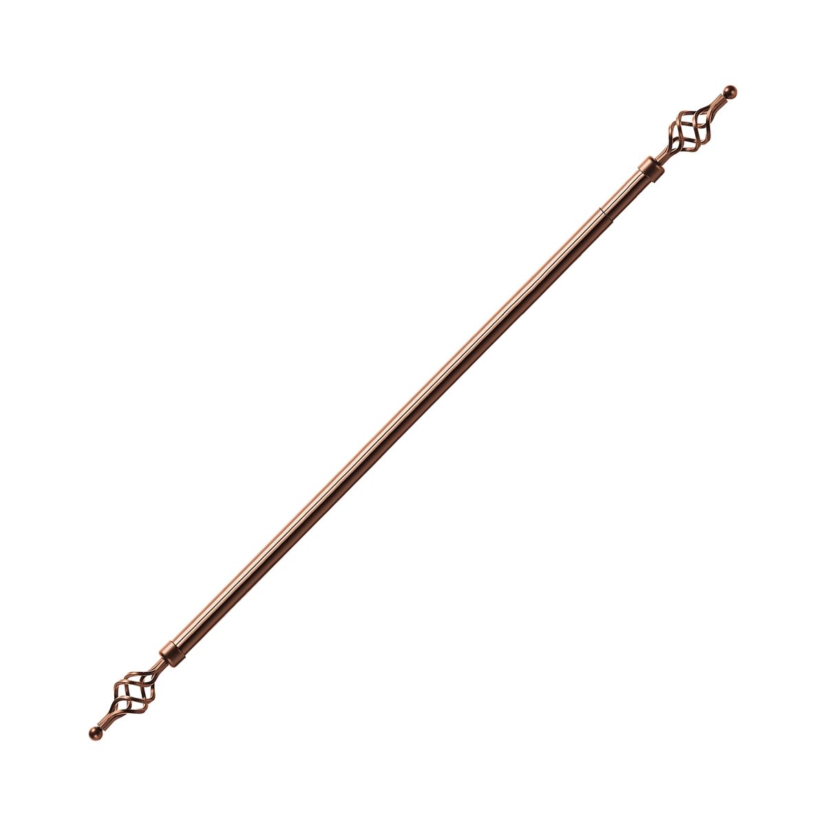 Dmart Expandable Curtain Rod With Twisted Cage Finial - 2m - Broze