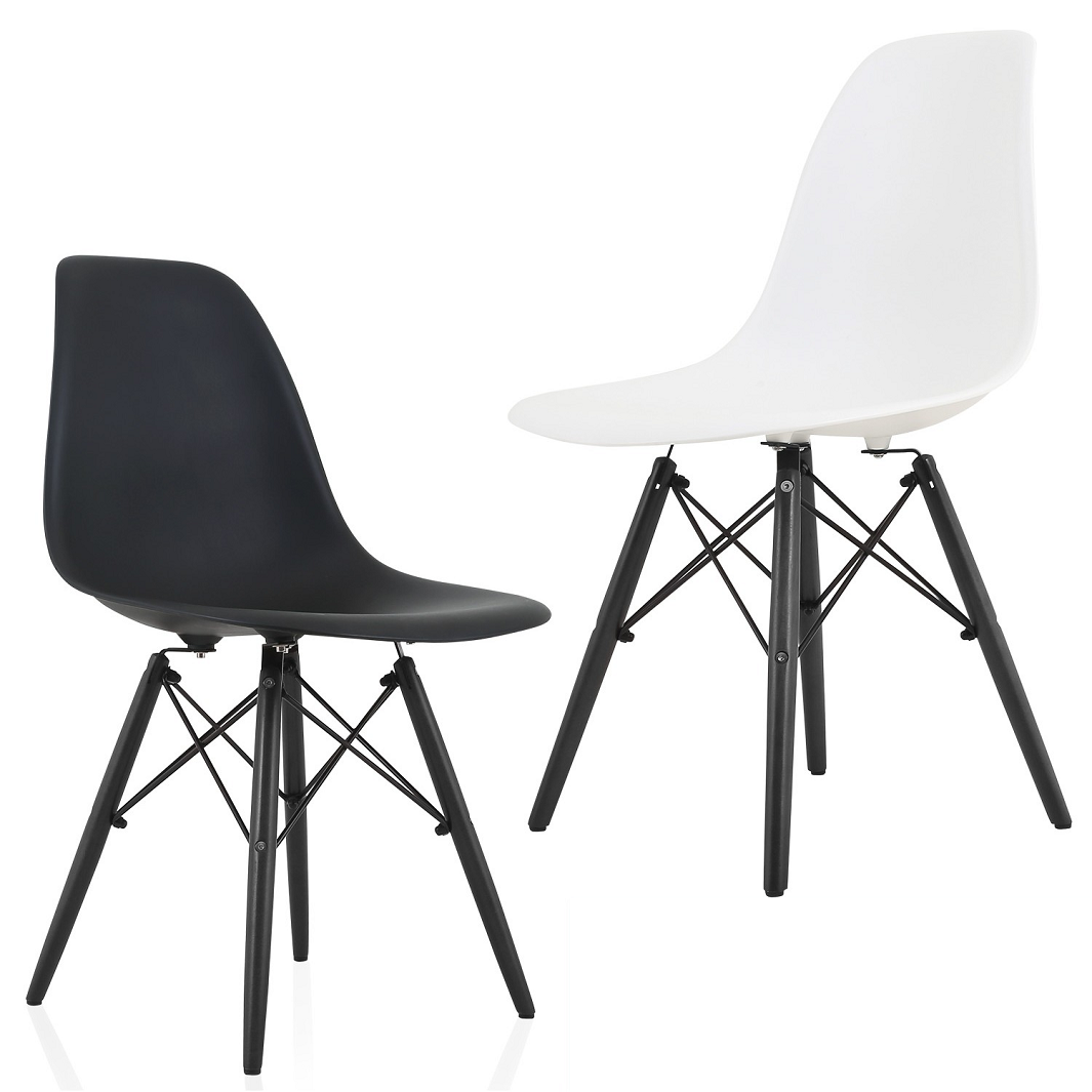 2 x Modern Wooden Leg Chairs
