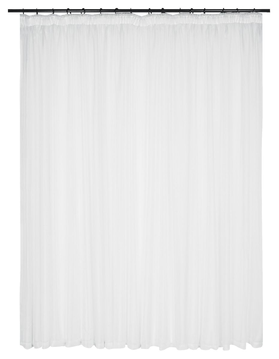 Plain Voile Window Curtain - White - 250 x 218 cm