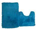 2pc Bathroom Rugs Shaggy Set - Blue