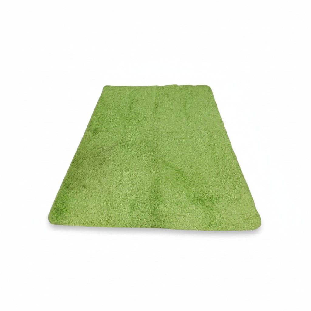 SMTE Fluffy Shaggy Carpet - Large Foldable Area Rug - Green