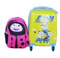 Minions & Ladybug Kids Luggage Set - Spinner Suitcase & Backpack