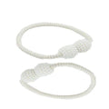 Magnetic Curtain Holder Strap Decorative Accessories 2 Piece (White)