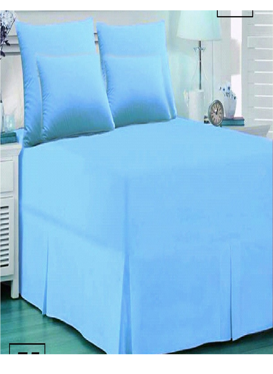 5 Piece Bed Sheet Set-Sky Blue - King
