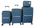 Unbreakable Travel Luggage 4 Piece Suitcases Spinner - Dark Green