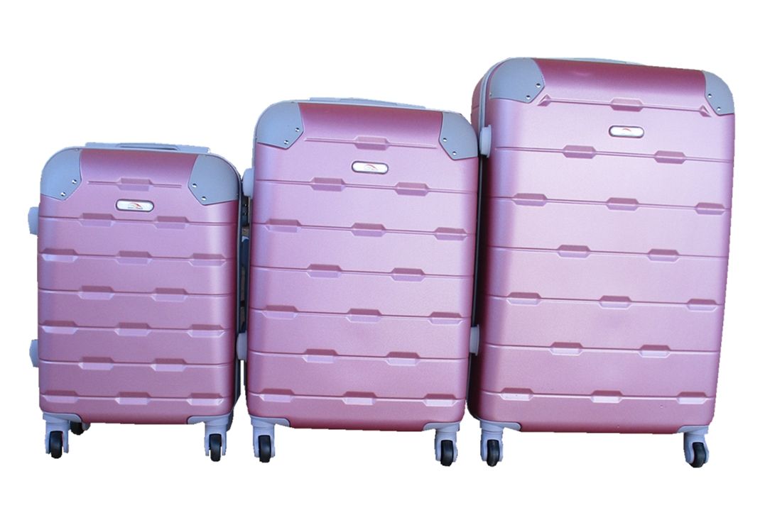 3 Piece Luggage Set - Light Rose Gold