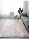 Rainbow Fluffy Shaggy Rug/Carpet (200cmx150cm)