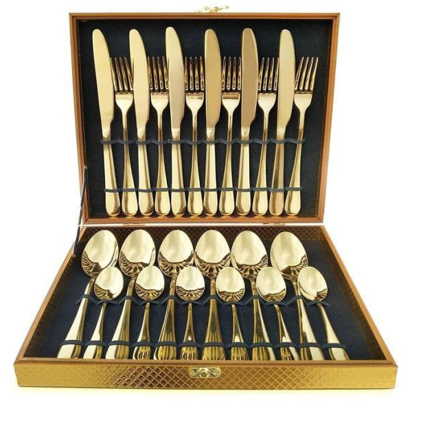 24 Piece Cutlery Set- (Gold)