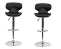 Barstools / Kitchen Chair - Set of 2 - Black Colour - Black