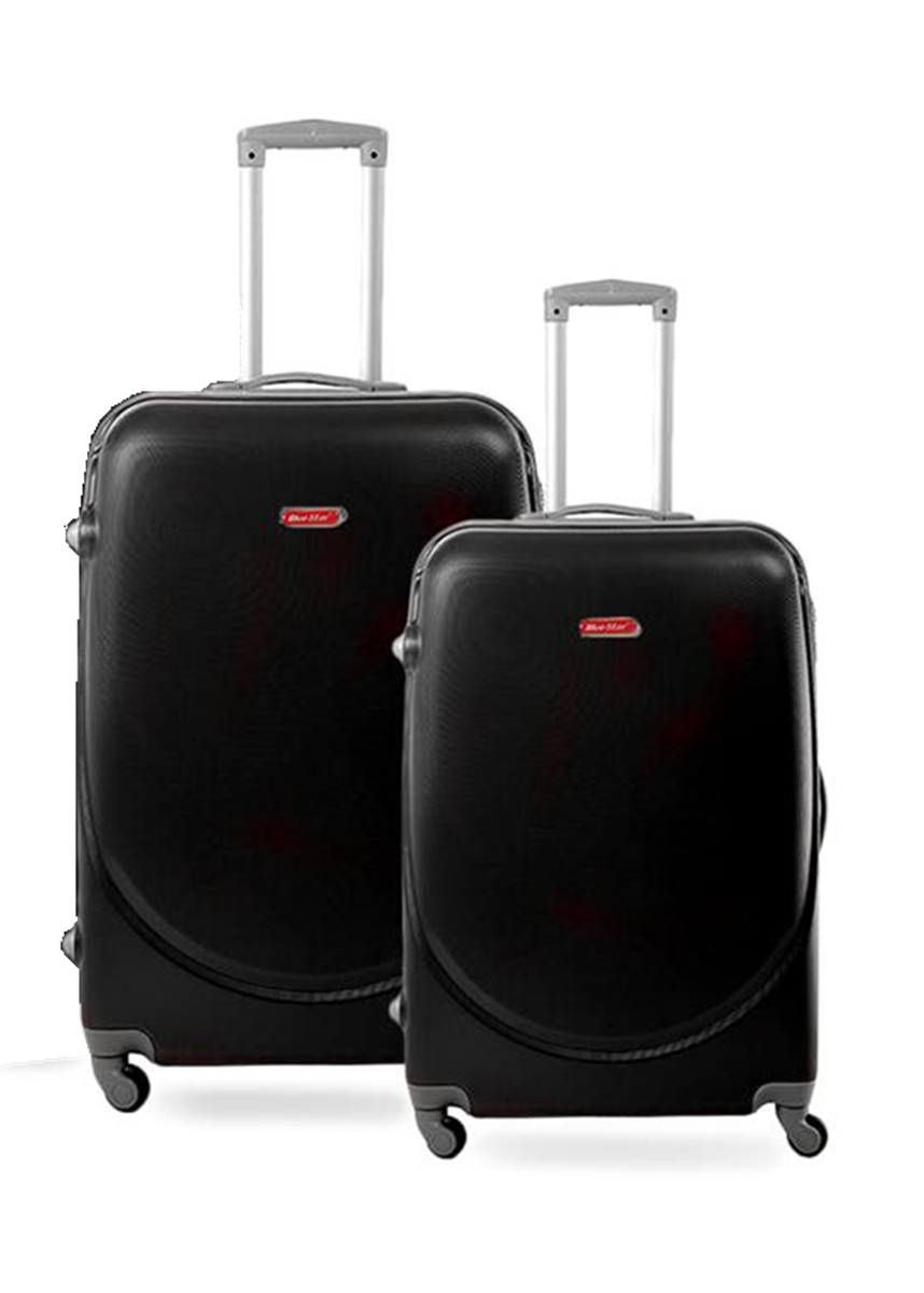 2 Piece Lightweight Luggage Set - Black