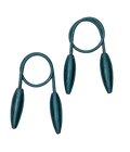 2PC Fine Twist Wrap Curtain Tiebacks - Blue