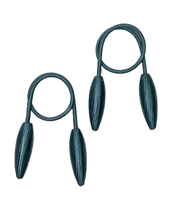 2PC Fine Twist Wrap Curtain Tiebacks - Blue