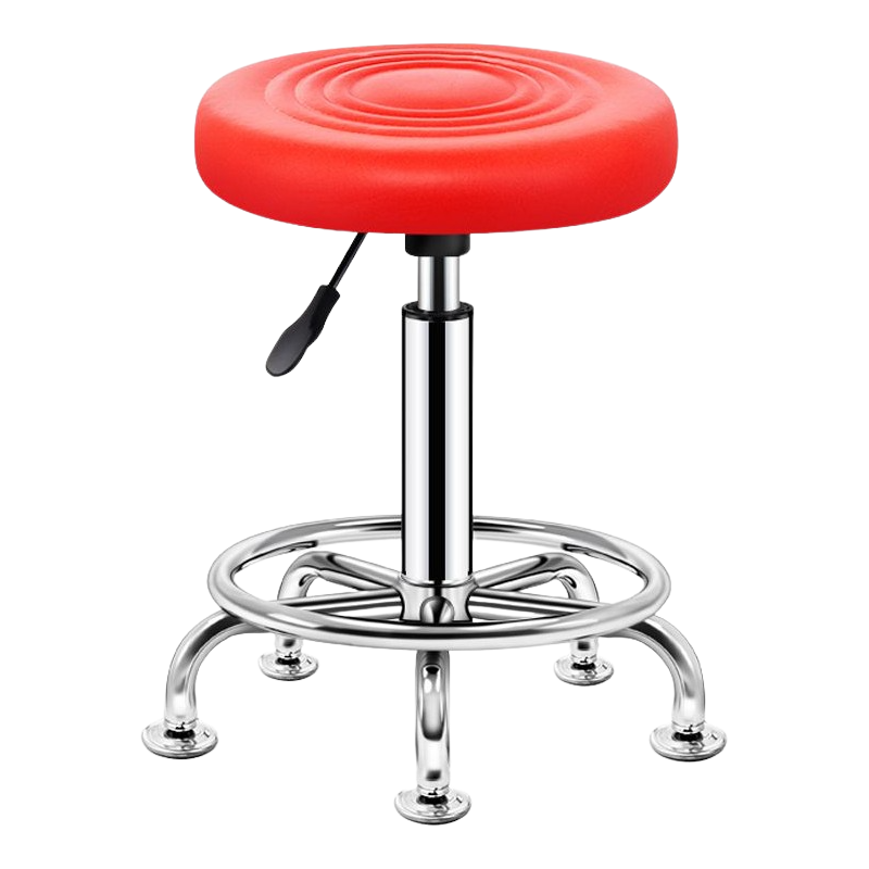 360 Degree Rotation Saloon Stool - Red