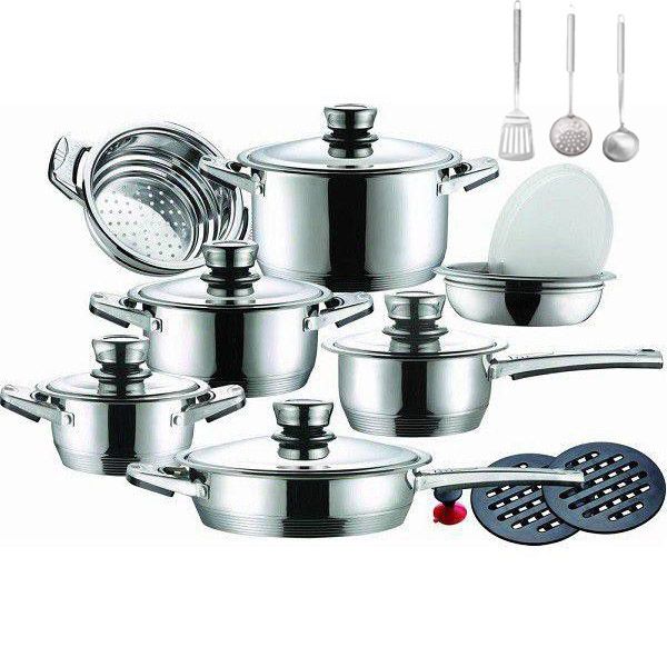 19 Piece Stainless Steel Pot Set