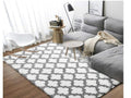 White and Black Fluffy Rug/Carpet (200cmx150cm)