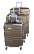 Mooistar Travel Luggage 3 Piece Suitcases Spinner - Brown
