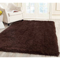 150 x 180cm Plush Fluffy Carpet - Shaggy & Foldable Rugs - Brown