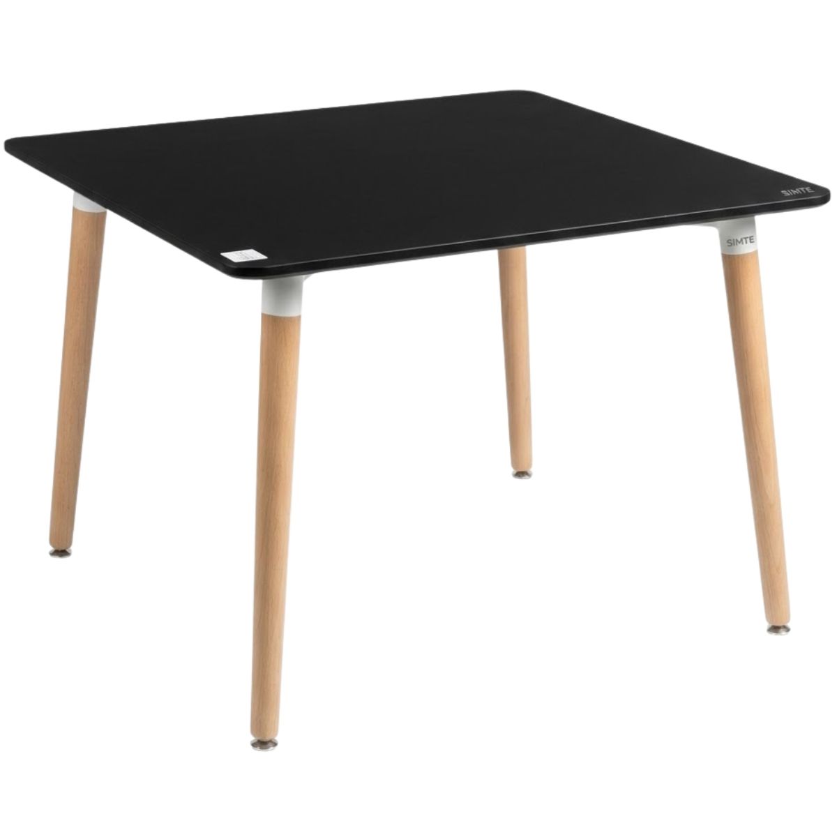 SMTE S-124T Dining Table MDF Black - Modern 4 Seater Table