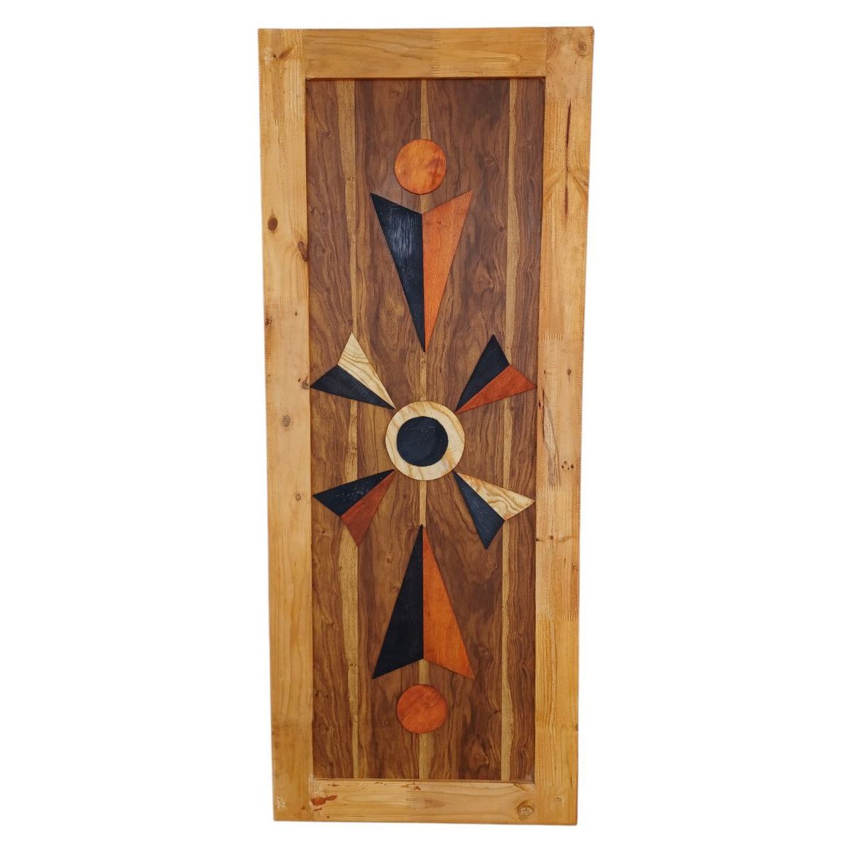 Patterned pine door — assorted design example 4; 1 door supplied, design selected at random