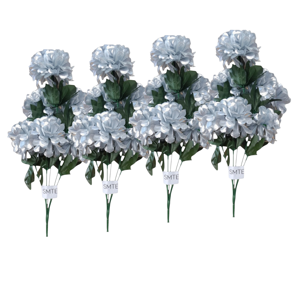 SMTE Artificial Silver Peony Bouquet - 4 Pack