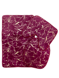 Azaz - Bathroom Mat 3pc set Marble Look - Dark purple