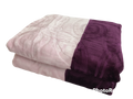 Queen Size mink Blanket Single PLY Two Tone Color - Dark purple