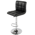 High Back Swivel Bar Stool - Black