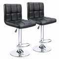 Bar Stools / Kitchen Counter Breakfast Swivel Chairs - 2 Pack - Black