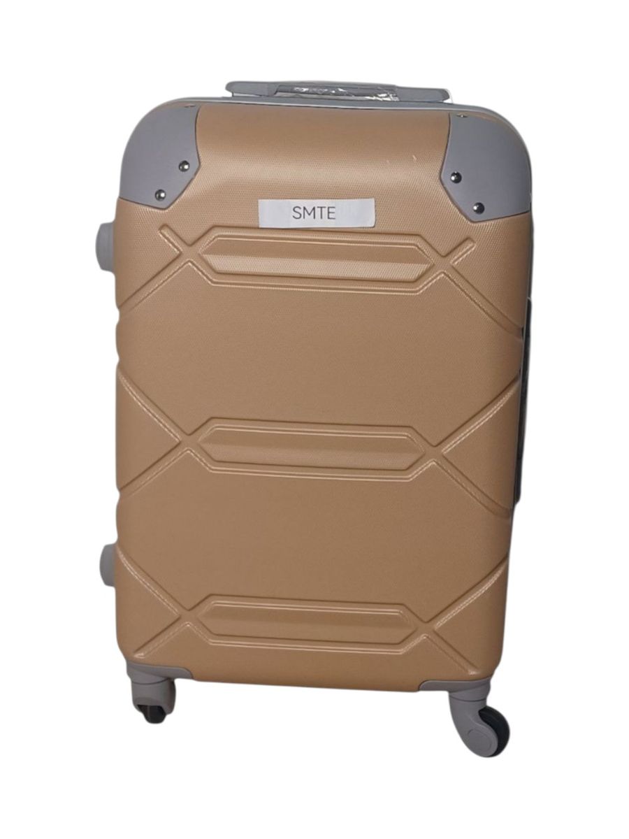 SMTE 27-Inch Luxe-Glide Hard Shell Suitcase - Rose Gold