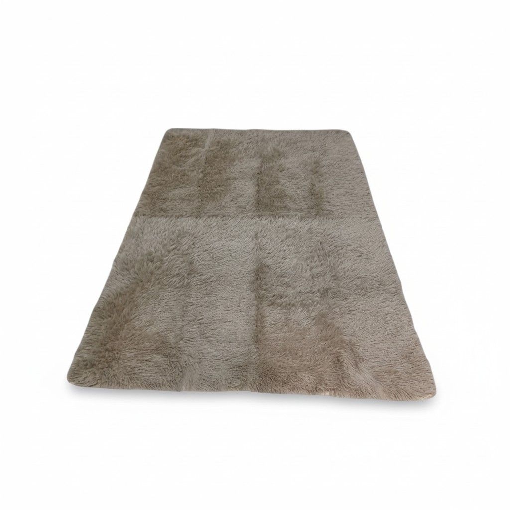 SMTE Fluffy Shaggy Carpet - Large Foldable Area Rug - Brown