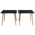 S-124T Dining Table MDF Black - Modern 4 Seater Table - Set Of 2