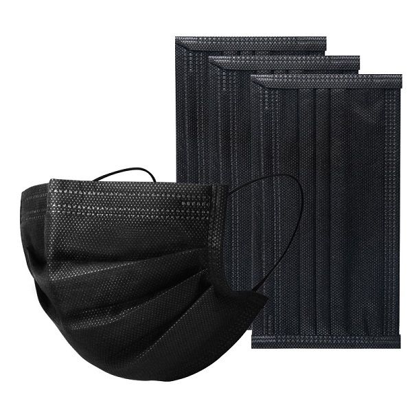 Face Mask - Disposable Protective - Pack of 100 - Black