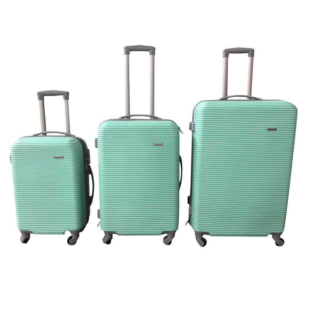 3 Piece Hard Outer Shell Luggage Set- Applegreen